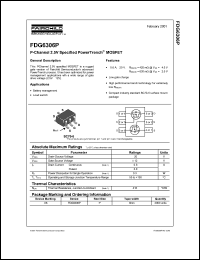 FDG6306P datasheet: P-Channel 2.5V Specified PowerTrench MOSFET FDG6306P
