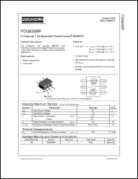 FDG6308P datasheet: P-Channel 1.8V Specified PowerTrench MOSFET FDG6308P