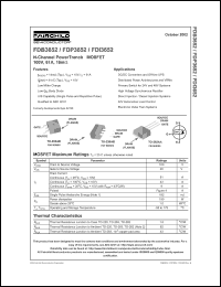 FDI3652 datasheet: N-Channel PowerTrench  MOSFET 100V, 61A, 16mOhm FDI3652