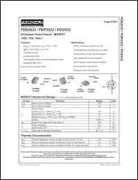 FDP2532 datasheet: N-Channel PowerTrench  MOSFET 150V, 79A, 16mOhm FDP2532
