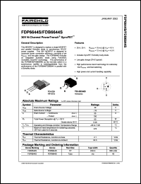 FDP6644S datasheet: 30V N-Channel PowerTrench SyncFET TM FDP6644S