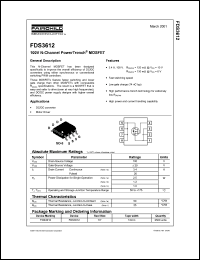 FDS3612 datasheet: 100V N-Channel PowerTrench MOSFET FDS3612