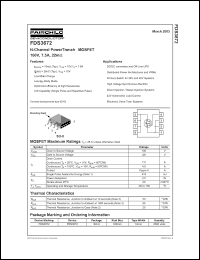 FDS3672 datasheet: 100V, 0.022 Ohms, 7.5A, N-Channel UltraFET  Trench MOSFET FDS3672