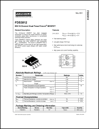FDS3812 datasheet: 80V N-Channel Dual PowerTrench MOSFET FDS3812