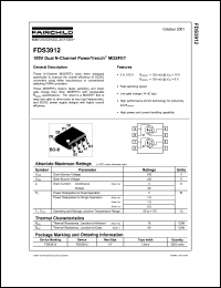 FDS3912 datasheet: 100V Dual N-Channel PowerTrench MOSFET FDS3912