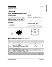 FDS4070N7 datasheet: 40V N-Channel PowerTrench MOSFET FDS4070N7