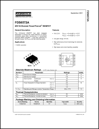 FDS6572A datasheet: 20V N-Channel PowerTrench MOSFET FDS6572A