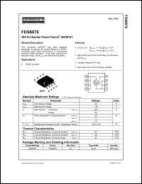 FDS6676 datasheet: 30V N-Channel PowerTrench MOSFET FDS6676