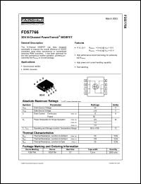 FDS7766 datasheet: 30V N-Channel PowerTrench MOSFET FDS7766