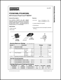 FDU6030BL datasheet: 30V N-Channel PowerTrench MOSFET FDU6030BL