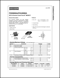 FDU6680A datasheet: 30V N-Channel PowerTrench MOSFET FDU6680A