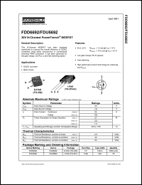 FDU6692 datasheet: 30V N-Channel PowerTrench MOSFET FDU6692