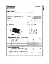 FDW2508P datasheet: Dual P-Channel 1.8 V Specified PowerTrench MOSFET FDW2508P