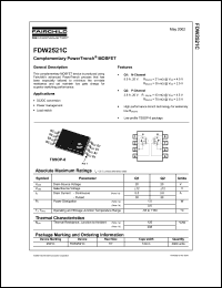 FDW2521C datasheet: Complementary PowerTrench MOSFET FDW2521C