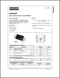 FDW256P datasheet: 30V P-Channel PowerTrench MOSFET FDW256P