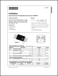 FDW9926A datasheet: Dual N-Channel 2.5V Specified PowerTrench MOSFET FDW9926A
