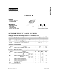 FFP06U40DN datasheet: ULTRA FAST RECOVERY POWER RECTIFIER FFP06U40DN