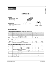 FFPF04F150S datasheet: DAMPER DIODE FFPF04F150S