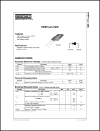 FFPF14U150S datasheet: DAMPER DIODE FFPF14U150S