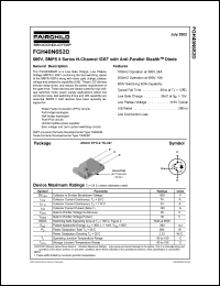 FGH40N6S2D datasheet: 600V, SMPS II Series N-Channel IGBT with Anti-Parallel Stealth TM Diode FGH40N6S2D