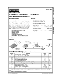 FGP40N6S2 datasheet: 600V, SMPS II Series N-Channel IGBT FGP40N6S2