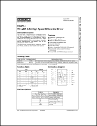 FIN1531 datasheet: 5V LVDS 4-Bit High Speed Differential Driver FIN1531