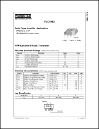 FJC1963 datasheet: Audio Power Amplifier Applications FJC1963