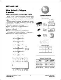 MC74HC14AD datasheet: Hex Schmitt-Trigger Inverter MC74HC14AD
