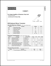 FJN5471 datasheet: NPN Epitaxial Silicon Transistor FJN5471