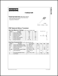 FJNS4210R datasheet: PNP Epitaxial Silicon Transistor FJNS4210R