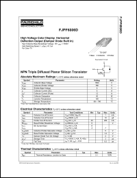 FJPF6806D datasheet: NPN Triple Diffused Planar Silicon Transistor FJPF6806D