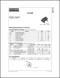 FJV1845 datasheet: NPN Epitaxial Silicon Transistor FJV1845