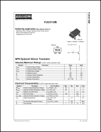 FJV3110R datasheet: NPN Epitaxial Silicon Transistor FJV3110R