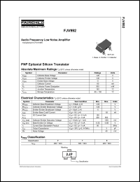 FJV992 datasheet: PNP Epitaxial Silicon Transistor FJV992