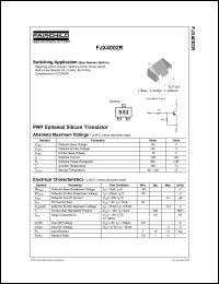 FJX4002R datasheet: PNP Epitaxial Silicon Transistor FJX4002R