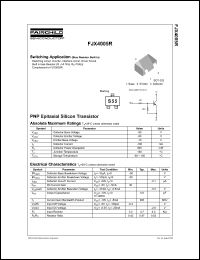 FJX4005R datasheet: PNP Epitaxial Silicon Transistor FJX4005R
