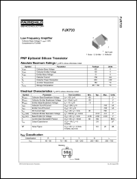FJX733 datasheet: PNP Epitaxial Silicon Transistor FJX733