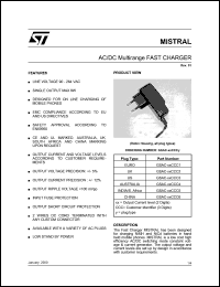 GS-MISTRAL datasheet: AC/DC MULTIRANGE FAST CHARGER GS-MISTRAL