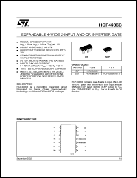 HCF4086M013TR datasheet: EXPANDABLE 4 WIDE 2 INPUT AND-NOR GATE HCF4086M013TR