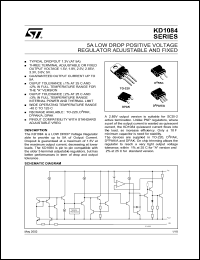 KD1084AD2M28R datasheet: 5V LOW DROP POSITIVE VOLTAGE REGULATOR ADJUSTABLE AND FIXED KD1084AD2M28R