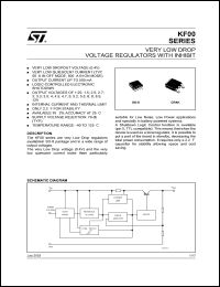 KF12BDT-TR datasheet: VERY LOW DROP VOLTAGE REGULATOR WITH INHIBIT KF12BDT-TR