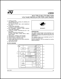 L5950 datasheet: MULTIPLE MULTIFUNCTION VOLTAGE REGULATOR FOR CAR RADIO L5950