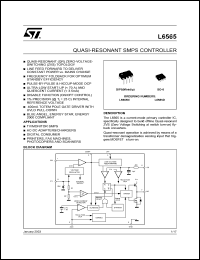 L6565D datasheet: QUASI-RESONANT SMPS CONTROLLER L6565D