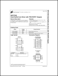 54FCT240MW8 datasheet: Octal Buffer/Line Driver with TRI-STATE Outputs 54FCT240MW8