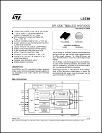 L9230 datasheet: SPI CONTROLLED H-BRIDGE L9230