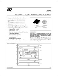 L9349DIE1 datasheet: QUAD INTELLIGENT POWER LOW SIDE SWITCH L9349DIE1