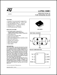 LCP02-150B1 datasheet: PROTECTION IC FOR RINGING SLICS LCP02-150B1