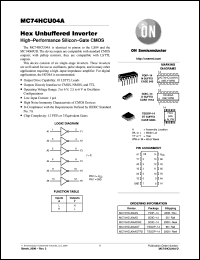 MC74HCU04AFR1 datasheet: Hex Unbuffered Inverter MC74HCU04AFR1