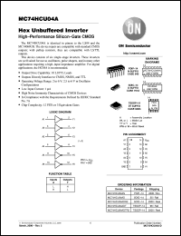 MC74HCU04ADT datasheet: Hex Unbuffered Inverter MC74HCU04ADT