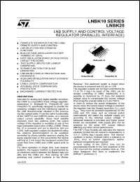 LNBK12SP-TR datasheet: LNB SUPPLY AND CONTROL VOLTAGE REGULATOR (PARALLEL INTERFACE) LNBK12SP-TR